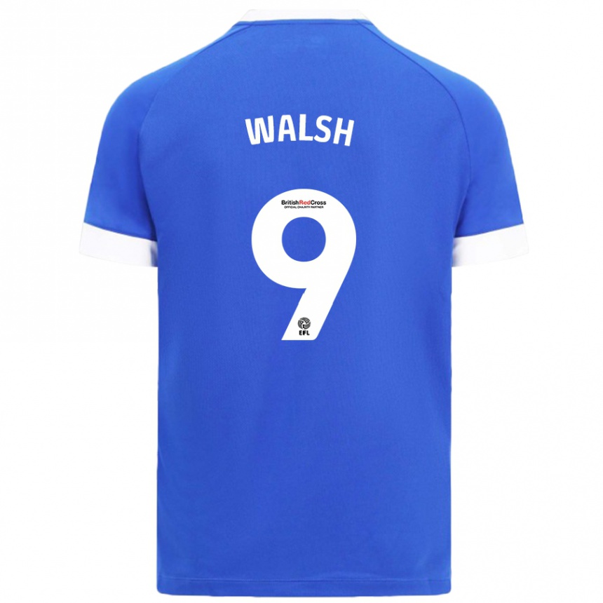 Enfant Football Maillot Catherine Walsh #9 Bleu Ciel Tenues Domicile 2024/25 Canada