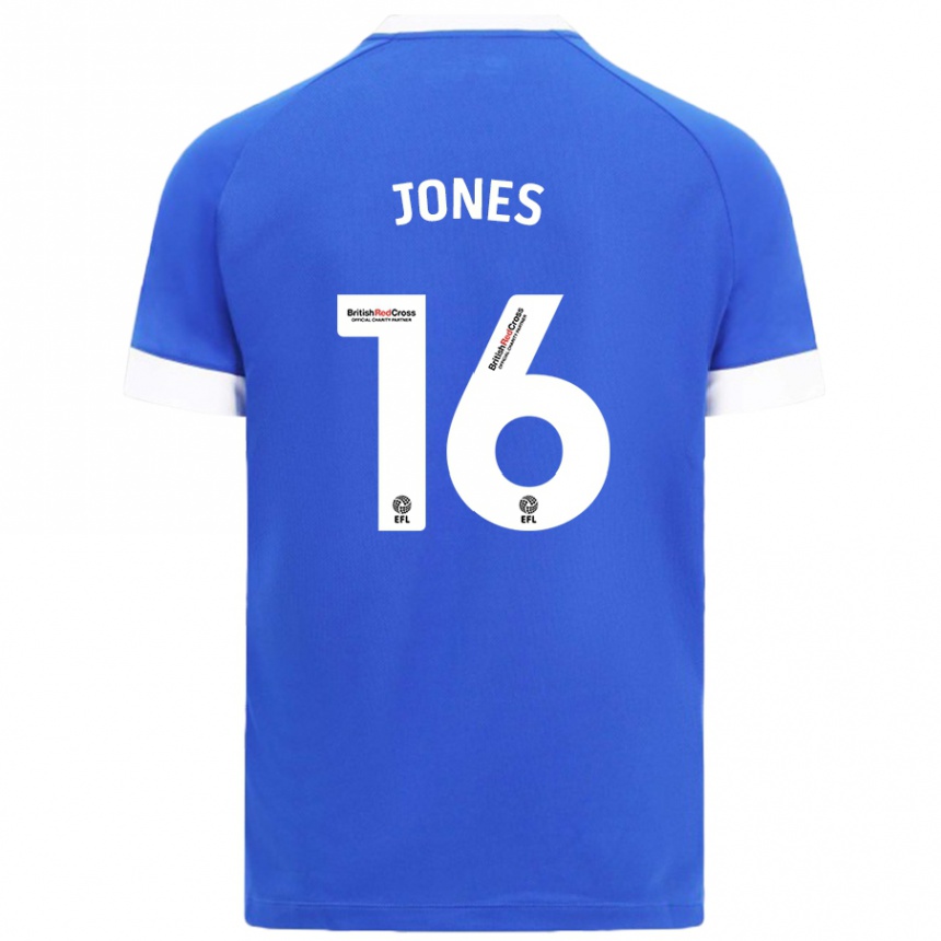 Enfant Football Maillot Ellie Jones #16 Bleu Ciel Tenues Domicile 2024/25 Canada