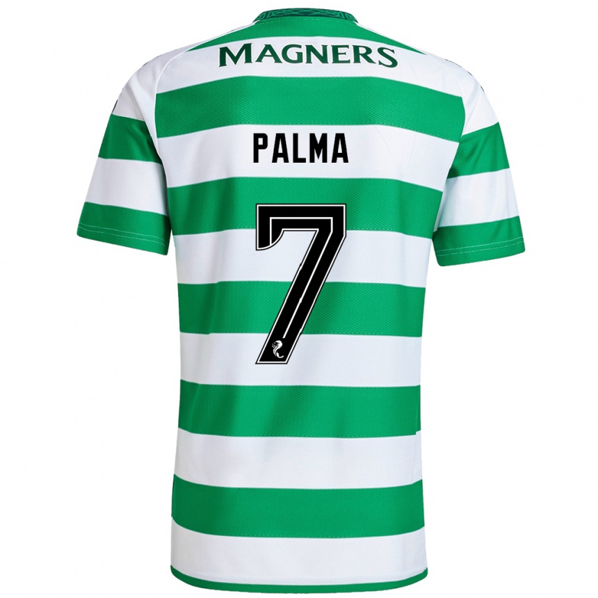 Kids Football Luis Palma #7 Green White Home Jersey 2024/25 T-Shirt Canada