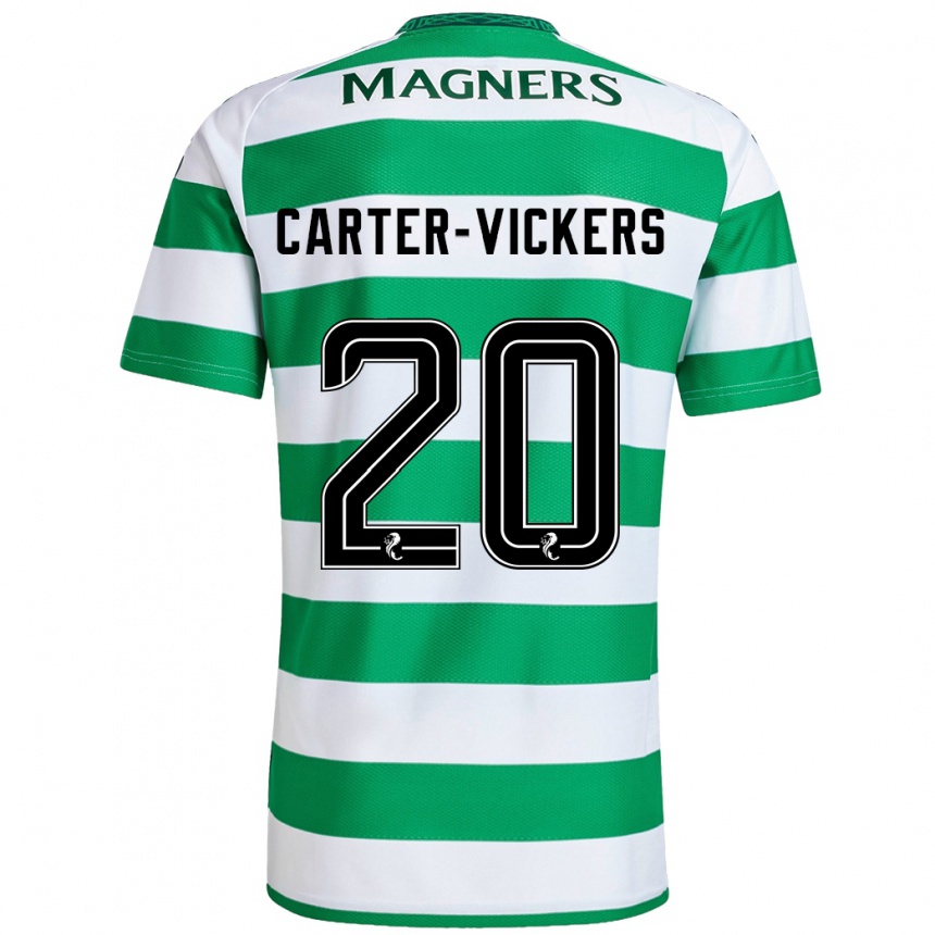 Enfant Football Maillot Cameron Carter-Vickers #20 Vert Blanc Tenues Domicile 2024/25 Canada