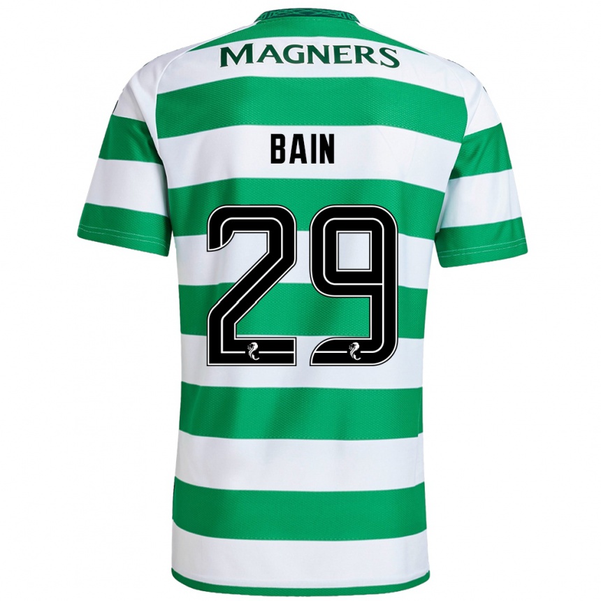 Enfant Football Maillot Scott Bain #29 Vert Blanc Tenues Domicile 2024/25 Canada