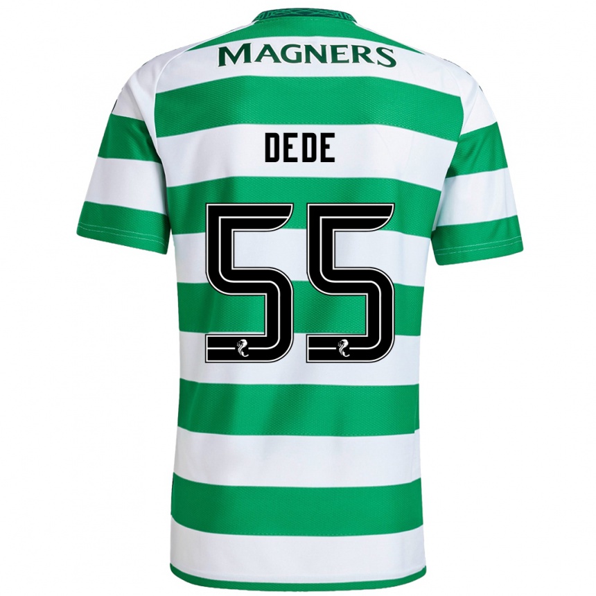 Kids Football Josh Dede #55 Green White Home Jersey 2024/25 T-Shirt Canada