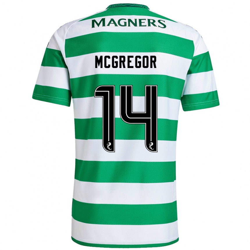 Enfant Football Maillot Shannon Mcgregor #14 Vert Blanc Tenues Domicile 2024/25 Canada