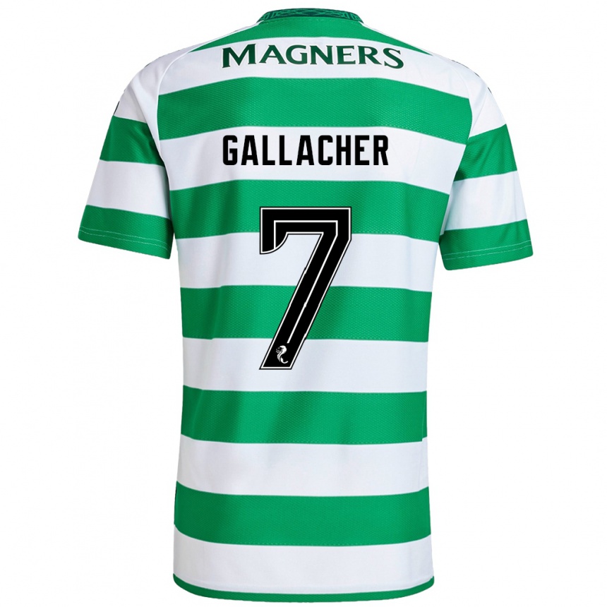 Enfant Football Maillot Amy Gallacher #7 Vert Blanc Tenues Domicile 2024/25 Canada