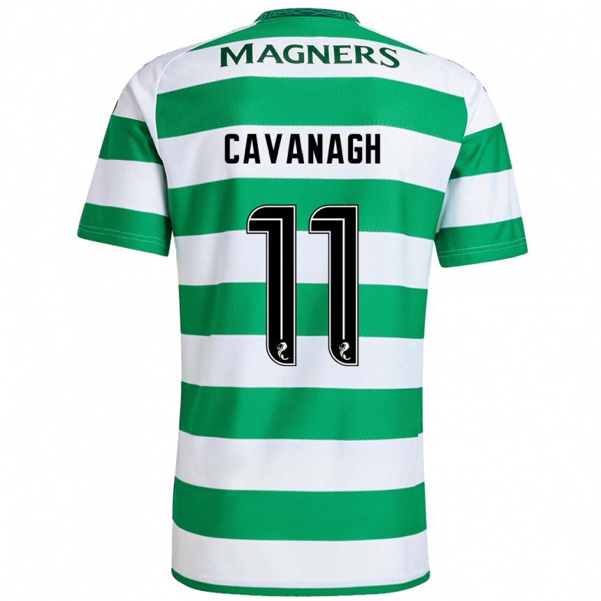 Kids Football Colette Cavanagh #11 Green White Home Jersey 2024/25 T-Shirt Canada