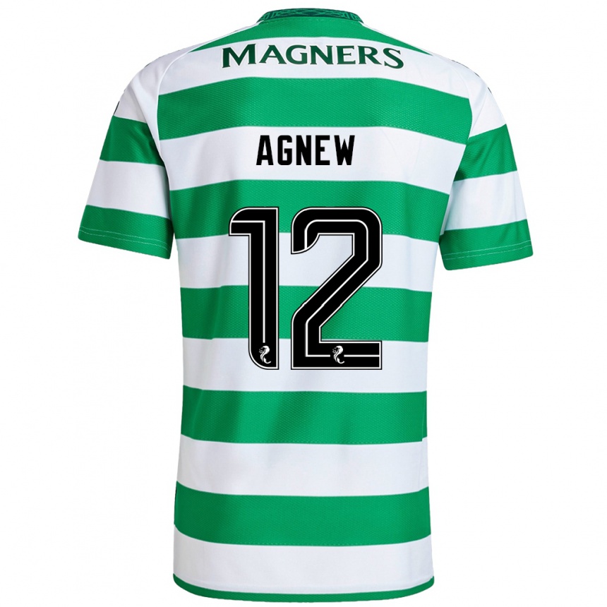 Kids Football Murphy Agnew #12 Green White Home Jersey 2024/25 T-Shirt Canada