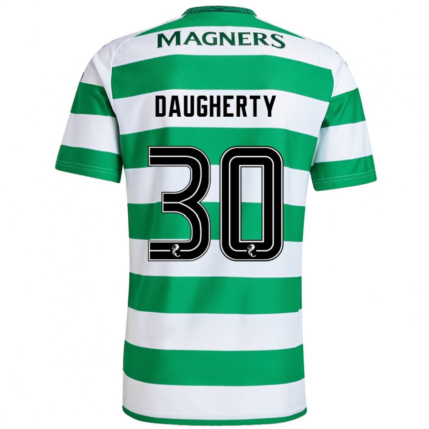 Enfant Football Maillot Kelsey Daugherty #30 Vert Blanc Tenues Domicile 2024/25 Canada