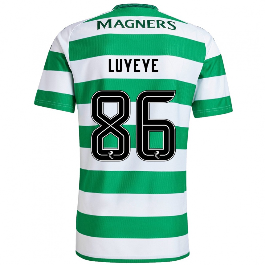 Kids Football Benny-Jackson Luyeye #86 Green White Home Jersey 2024/25 T-Shirt Canada