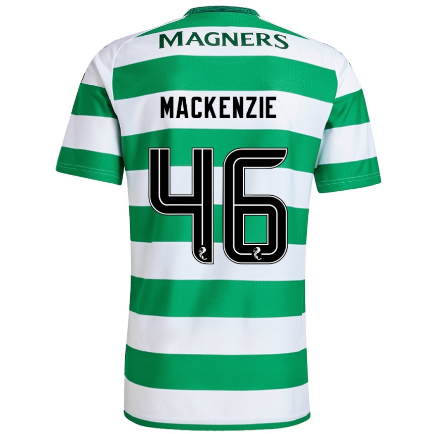 Enfant Football Maillot Magnus Mackenzie #46 Vert Blanc Tenues Domicile 2024/25 Canada