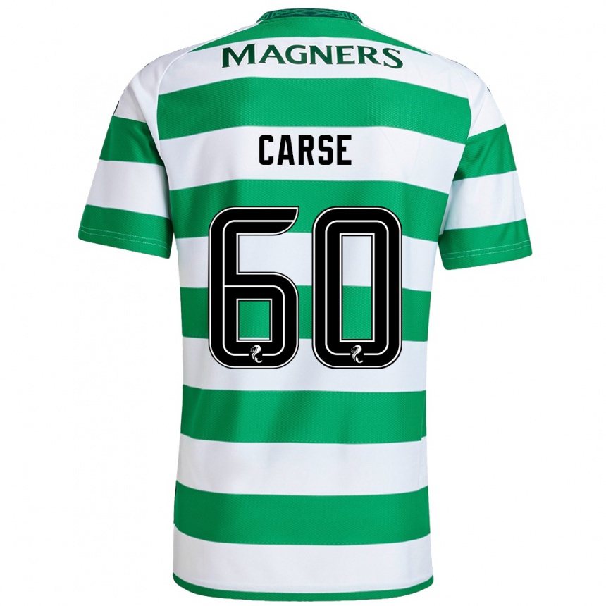 Kids Football Mackenzie Carse #60 Green White Home Jersey 2024/25 T-Shirt Canada