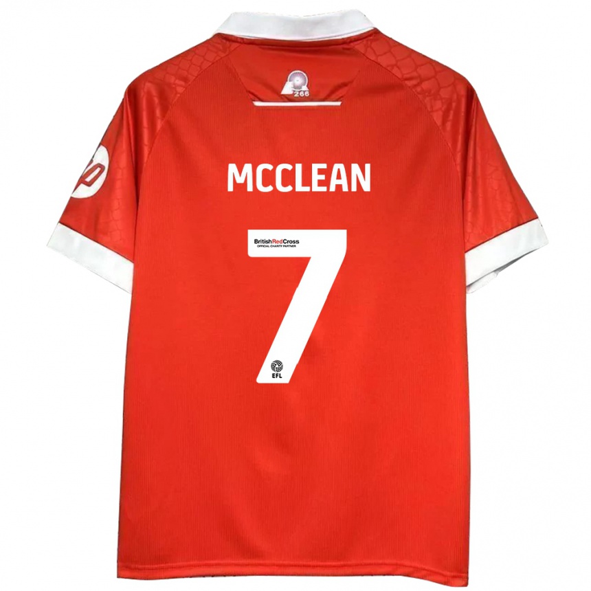 Enfant Football Maillot James Mcclean #7 Rouge Blanc Tenues Domicile 2024/25 Canada