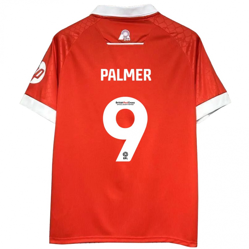 Enfant Football Maillot Ollie Palmer #9 Rouge Blanc Tenues Domicile 2024/25 Canada