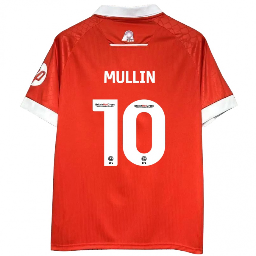 Enfant Football Maillot Paul Mullin #10 Rouge Blanc Tenues Domicile 2024/25 Canada