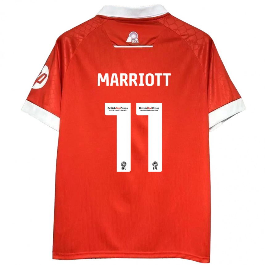 Enfant Football Maillot Jack Marriott #11 Rouge Blanc Tenues Domicile 2024/25 Canada