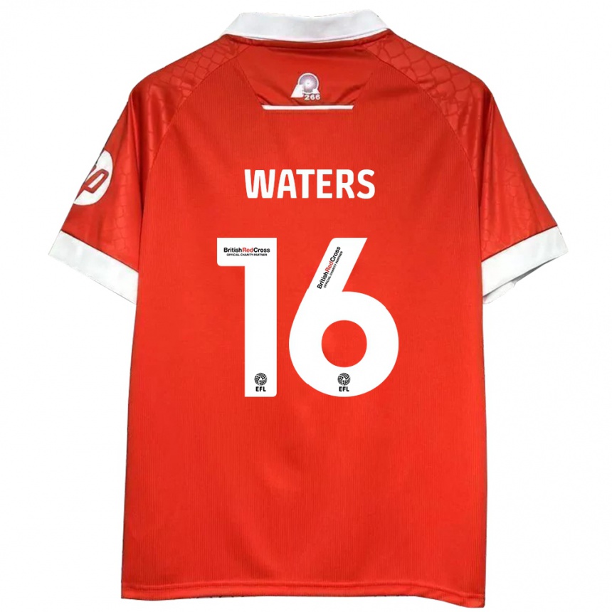 Enfant Football Maillot Billy Waters #16 Rouge Blanc Tenues Domicile 2024/25 Canada