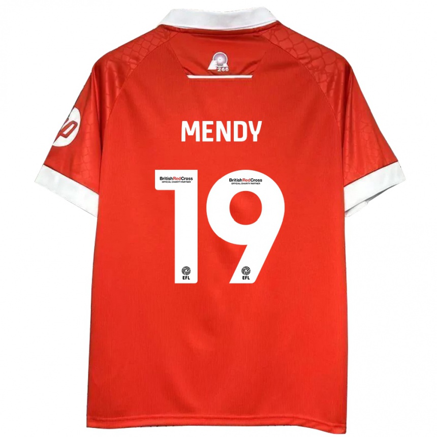 Kids Football Jacob Mendy #19 Red White Home Jersey 2024/25 T-Shirt Canada