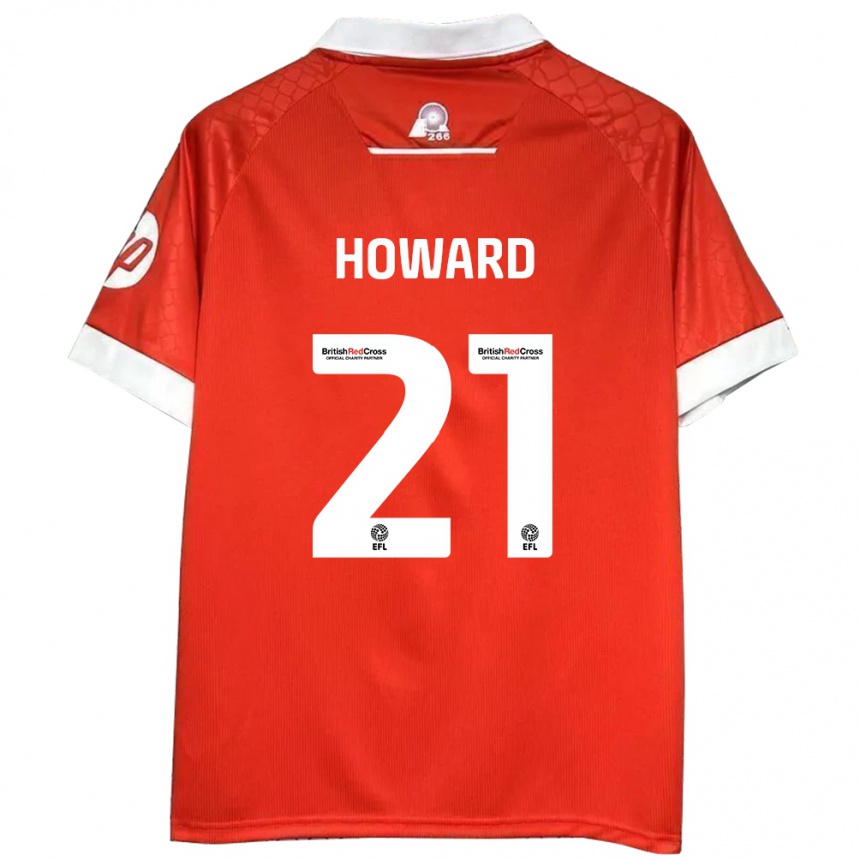 Enfant Football Maillot Mark Howard #21 Rouge Blanc Tenues Domicile 2024/25 Canada