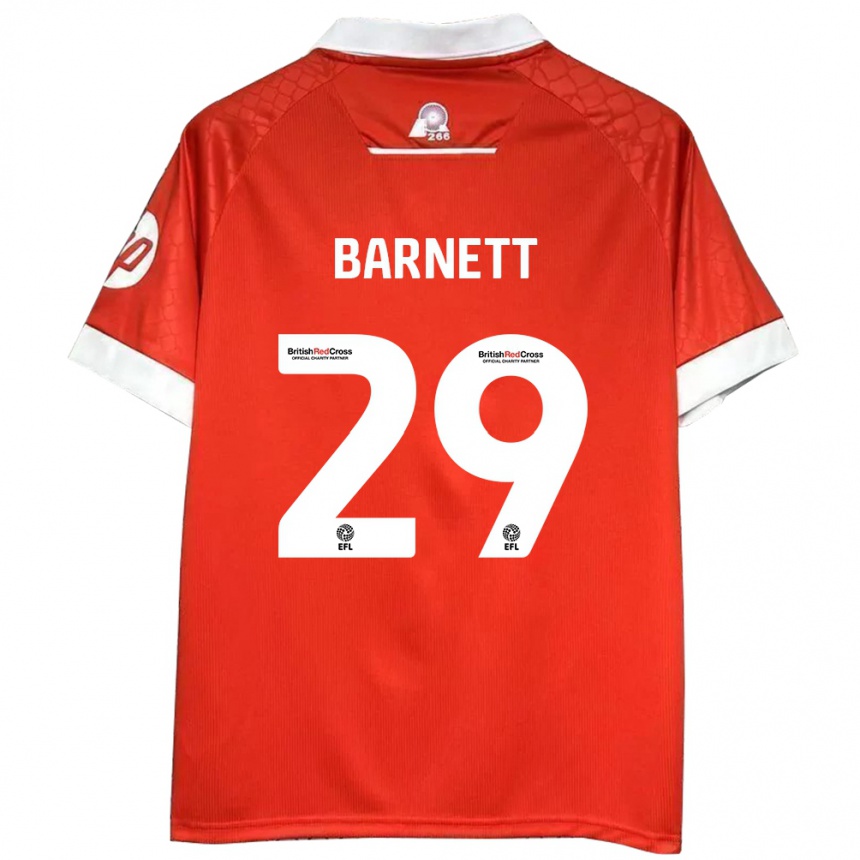 Enfant Football Maillot Ryan Barnett #29 Rouge Blanc Tenues Domicile 2024/25 Canada