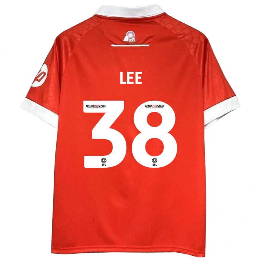 Kids Football Elliot Lee #38 Red White Home Jersey 2024/25 T-Shirt Canada