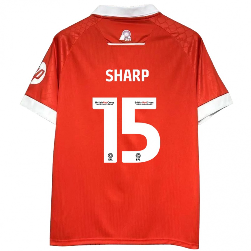 Enfant Football Maillot Katie Sharp #15 Rouge Blanc Tenues Domicile 2024/25 Canada