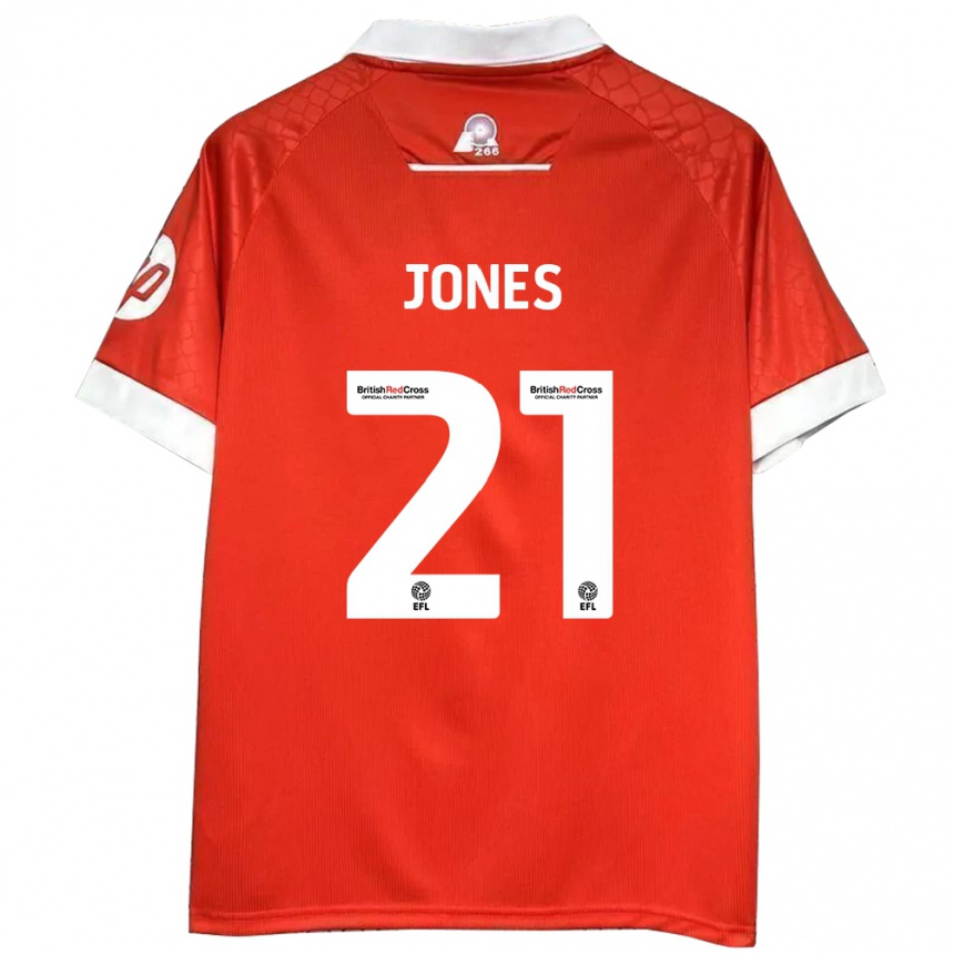 Enfant Football Maillot Lili Jones #21 Rouge Blanc Tenues Domicile 2024/25 Canada