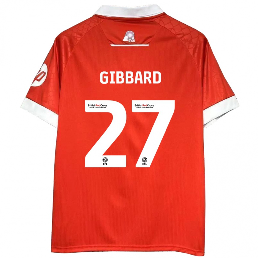 Enfant Football Maillot Mari Gibbard #27 Rouge Blanc Tenues Domicile 2024/25 Canada