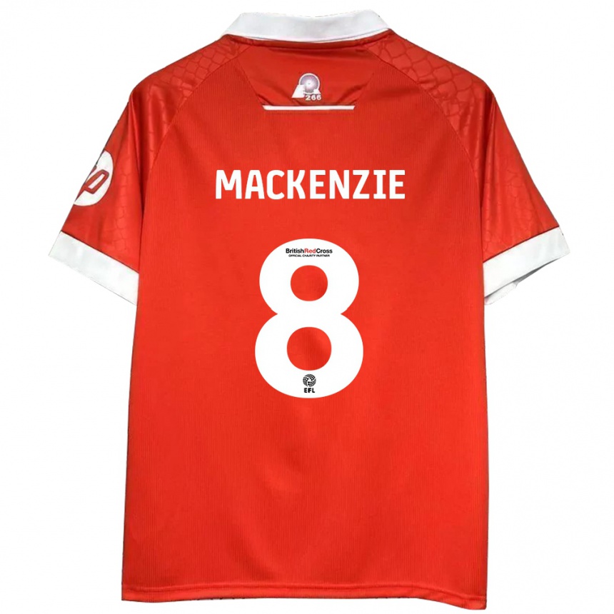 Enfant Football Maillot Libby Mackenzie #8 Rouge Blanc Tenues Domicile 2024/25 Canada