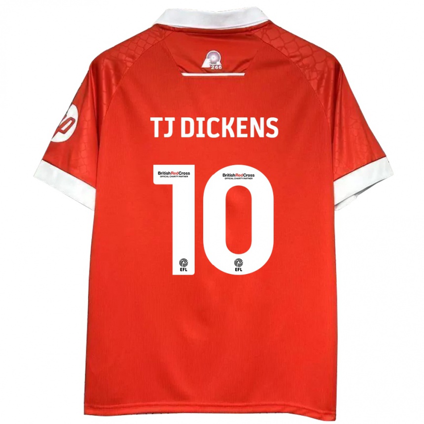 Kids Football Tonicha Tj Dickens #10 Red White Home Jersey 2024/25 T-Shirt Canada