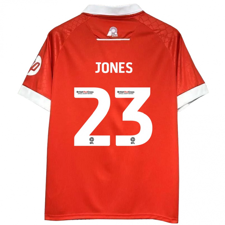 Enfant Football Maillot Ruby Jones #23 Rouge Blanc Tenues Domicile 2024/25 Canada