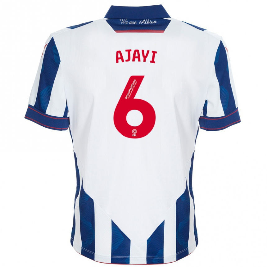 Enfant Football Maillot Semi Ajayi #6 Blanc Bleu Foncé Tenues Domicile 2024/25 Canada