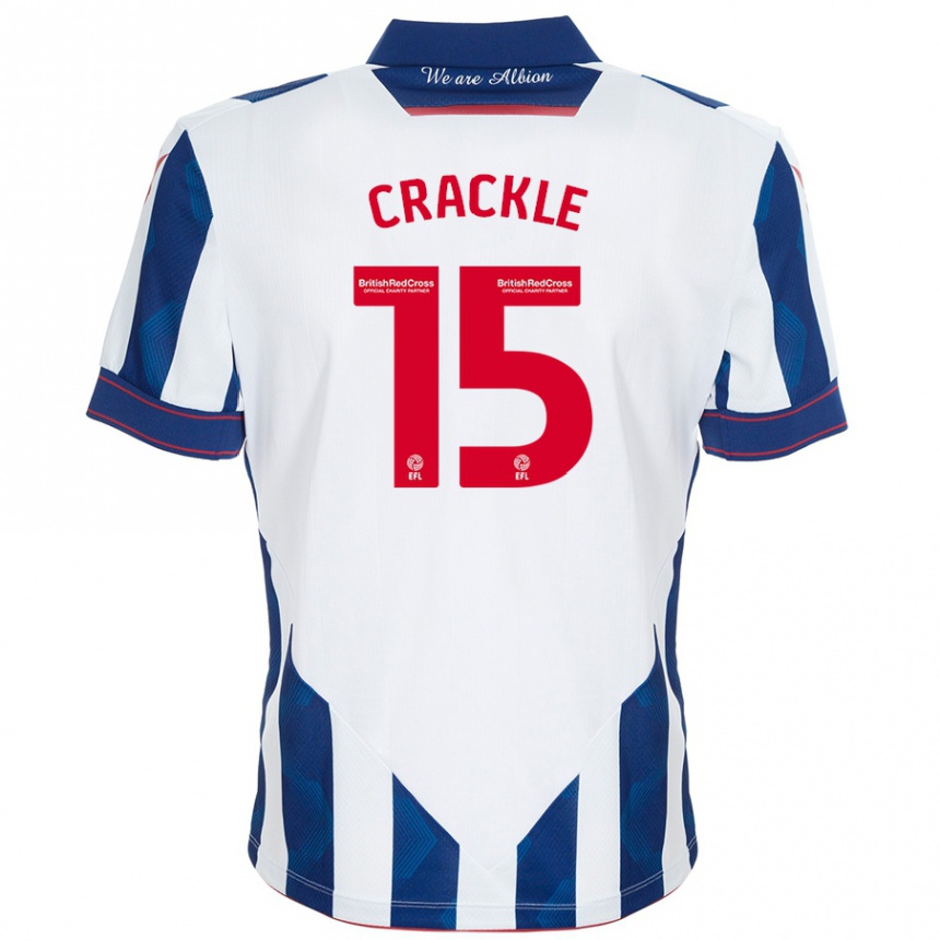 Enfant Football Maillot Hayley Crackle #15 Blanc Bleu Foncé Tenues Domicile 2024/25 Canada