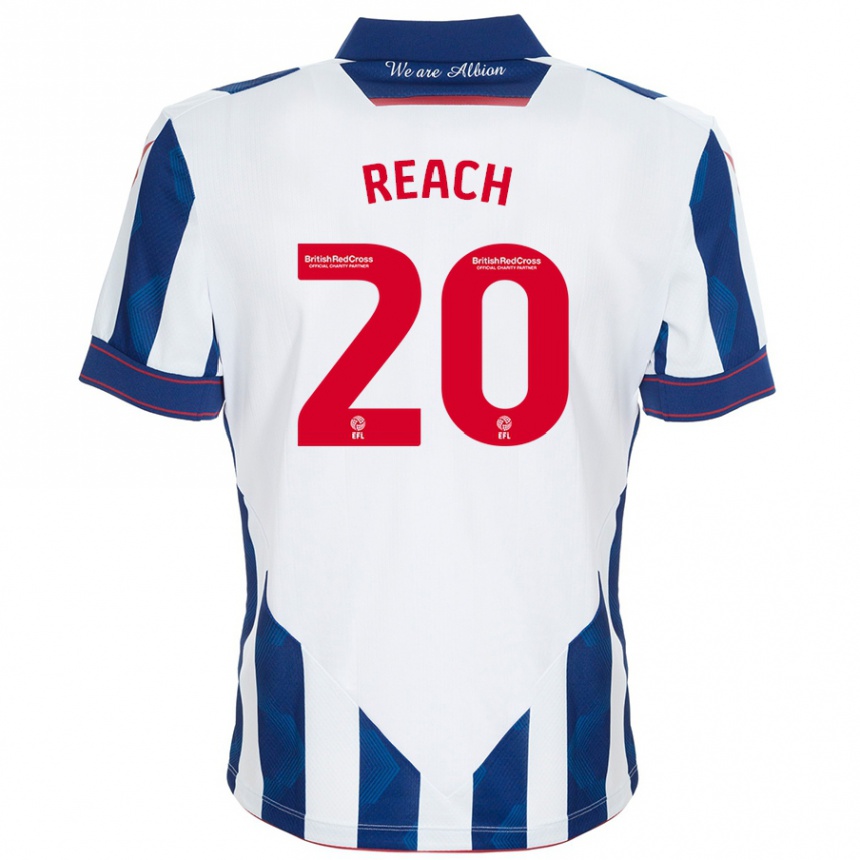 Enfant Football Maillot Adam Reach #20 Blanc Bleu Foncé Tenues Domicile 2024/25 Canada