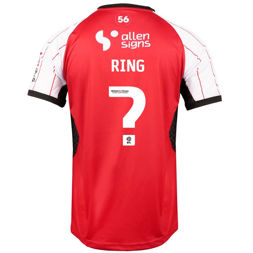 Kids Football Erik Ring #0 White Home Jersey 2024/25 T-Shirt Canada