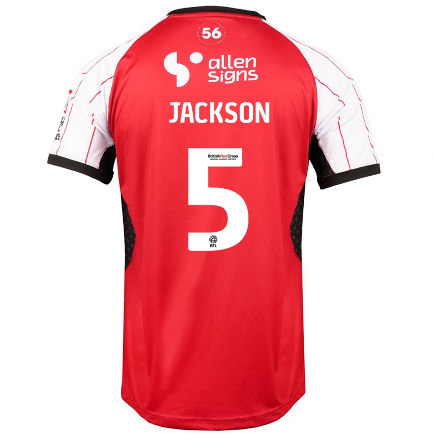 Enfant Football Maillot Adam Jackson #5 Blanc Tenues Domicile 2024/25 Canada