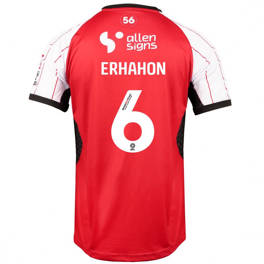 Enfant Football Maillot Ethan Erhahon #6 Blanc Tenues Domicile 2024/25 Canada