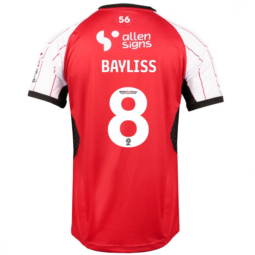 Enfant Football Maillot Tom Bayliss #8 Blanc Tenues Domicile 2024/25 Canada