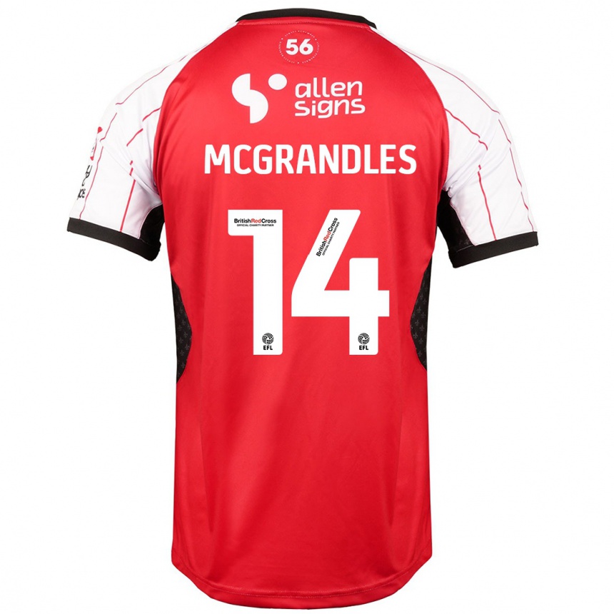 Enfant Football Maillot Conor Mcgrandles #14 Blanc Tenues Domicile 2024/25 Canada