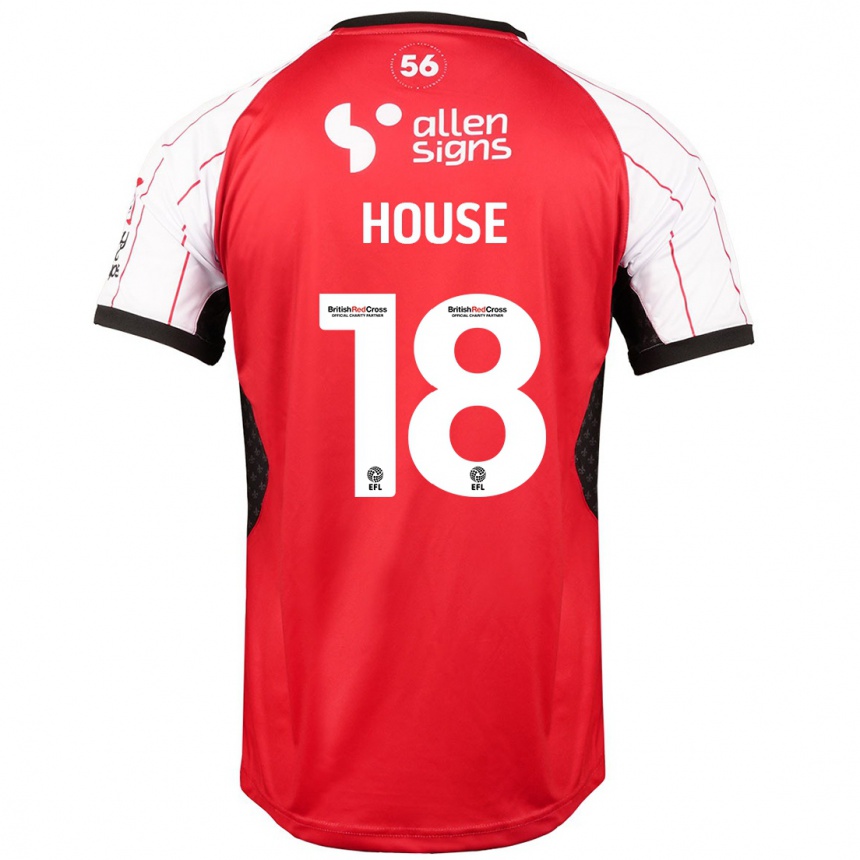 Kids Football Ben House #18 White Home Jersey 2024/25 T-Shirt Canada