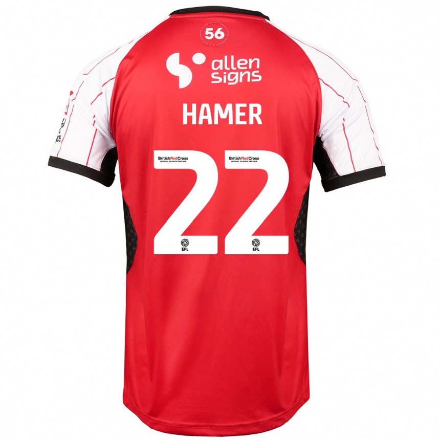 Enfant Football Maillot Tom Hamer #22 Blanc Tenues Domicile 2024/25 Canada