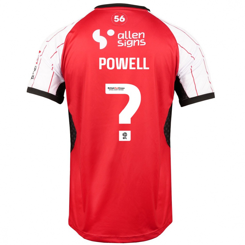 Kids Football Darryl Powell #0 White Home Jersey 2024/25 T-Shirt Canada