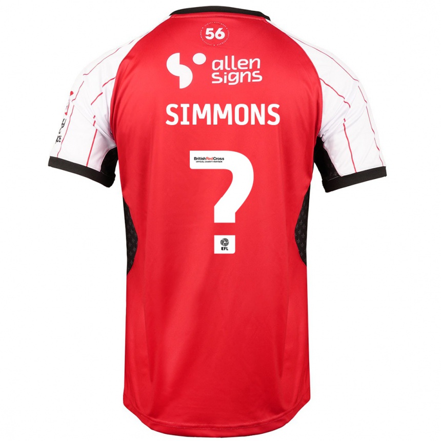 Enfant Football Maillot Noah Simmons #0 Blanc Tenues Domicile 2024/25 Canada