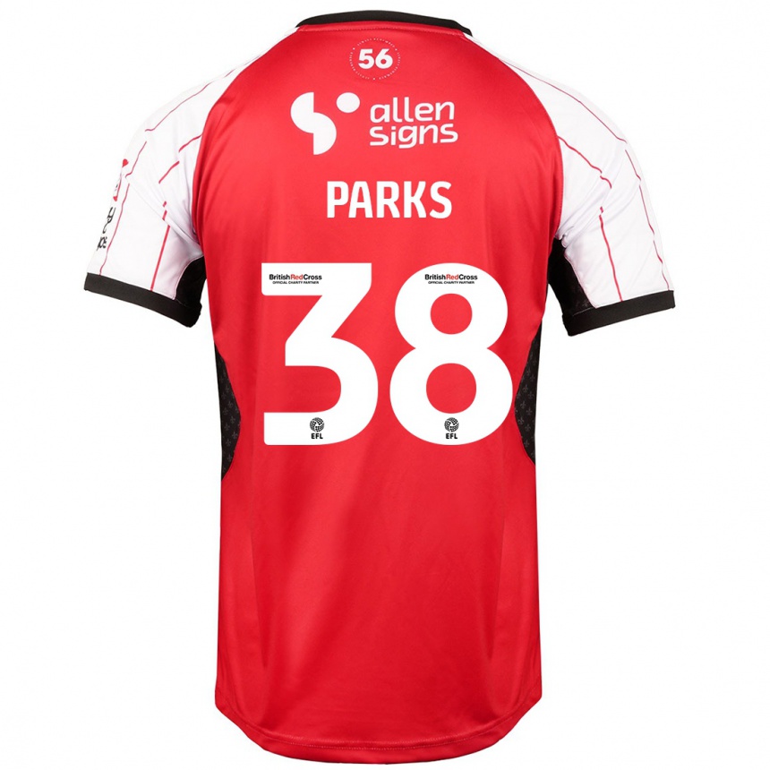 Kids Football Charlie Parks #38 White Home Jersey 2024/25 T-Shirt Canada