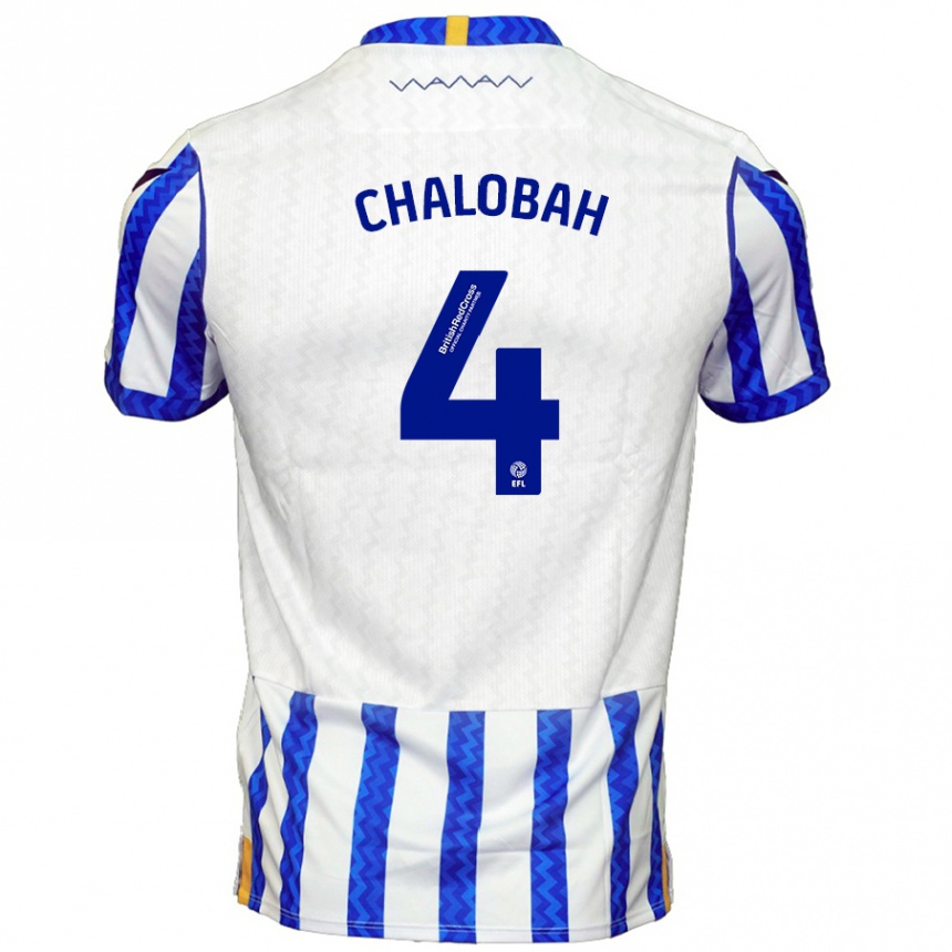 Enfant Football Maillot Nathaniel Chalobah #4 Bleu Blanc Tenues Domicile 2024/25 Canada