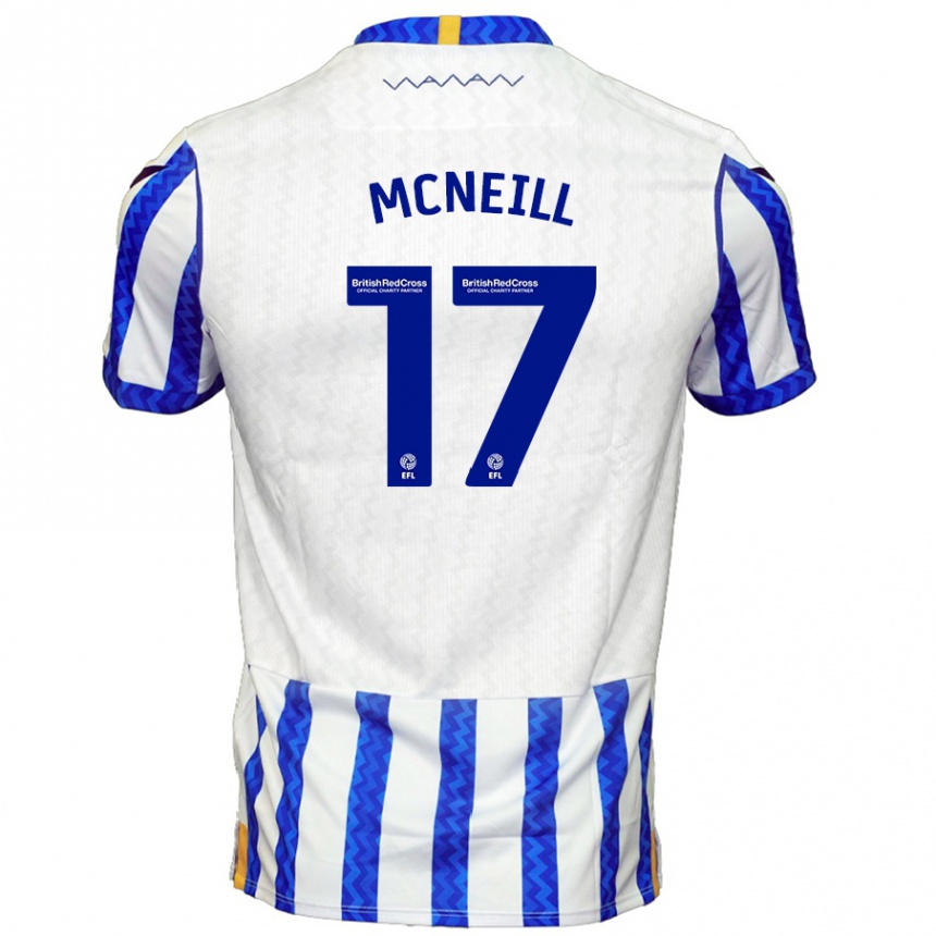 Kids Football Charlie Mcneill #17 Blue White Home Jersey 2024/25 T-Shirt Canada