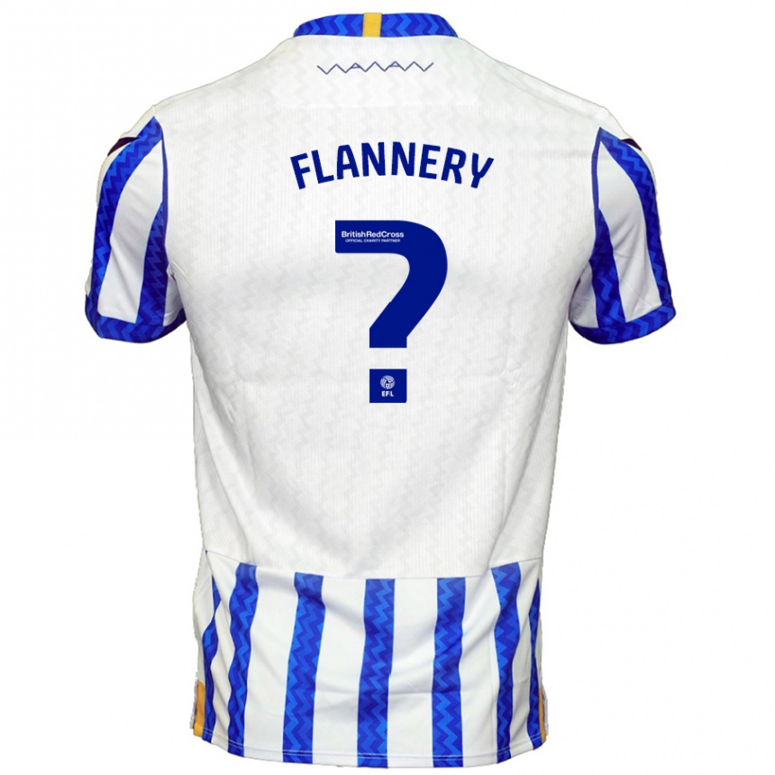 Enfant Football Maillot Cian Flannery #0 Bleu Blanc Tenues Domicile 2024/25 Canada