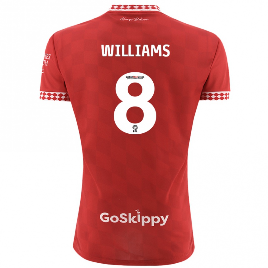 Enfant Football Maillot Joe Williams #8 Rouge Tenues Domicile 2024/25 Canada