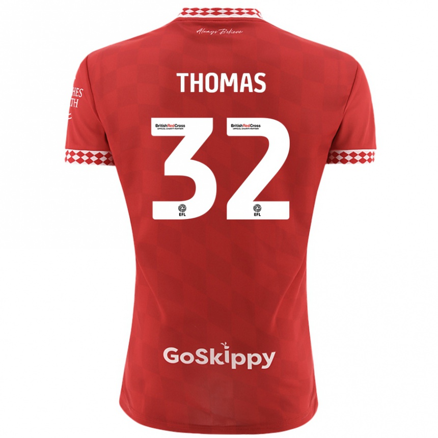 Enfant Football Maillot Lewis Thomas #32 Rouge Tenues Domicile 2024/25 Canada