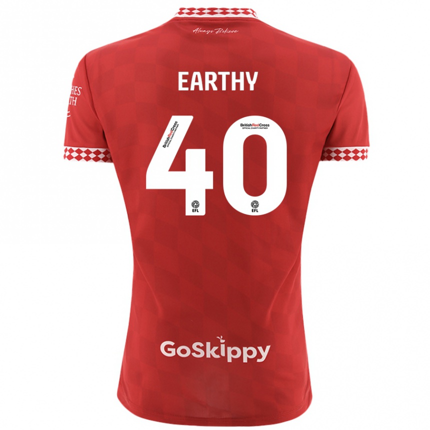 Kids Football George Earthy #40 Red Home Jersey 2024/25 T-Shirt Canada