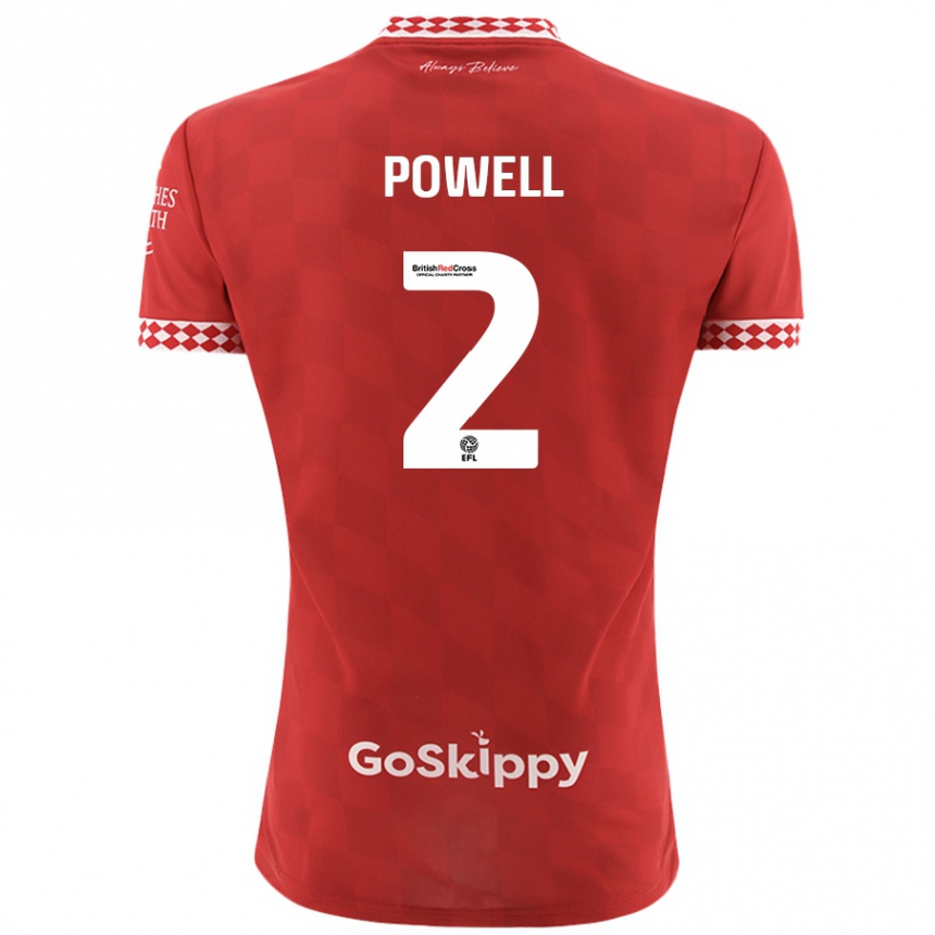 Enfant Football Maillot Ella Powell #2 Rouge Tenues Domicile 2024/25 Canada