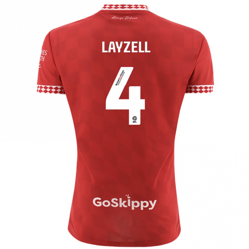 Enfant Football Maillot Naomi Layzell #4 Rouge Tenues Domicile 2024/25 Canada